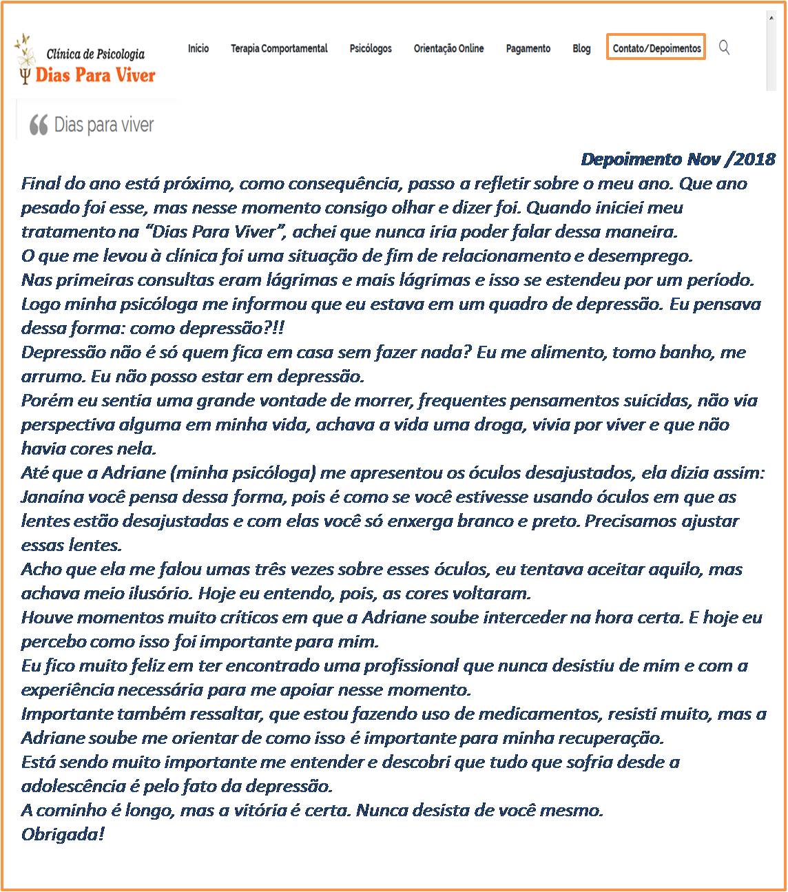 Clínica de Psicologia em SP | Dias para Viver 